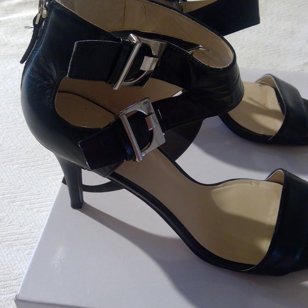 Nine West Black Heeled Sandals